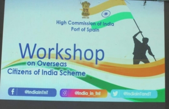 Workshop on Overseas Citizens of India scheme at the Pavilion, Pierre Road Recreational Grounds, Chaguanas on 6 July, 2024.